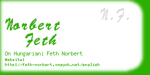 norbert feth business card